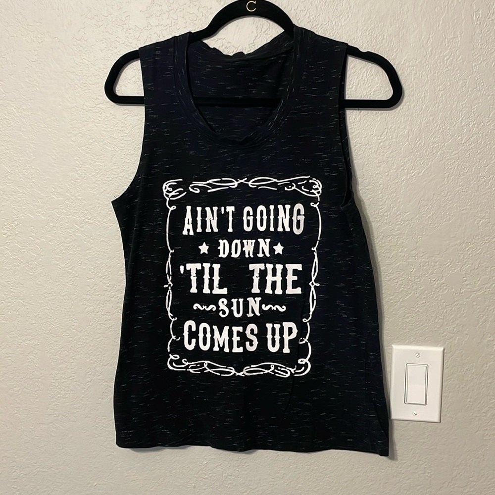 Garth Brooks Ain’t Going Down Til the Sun Comes Up Heathered Concert Tank Top